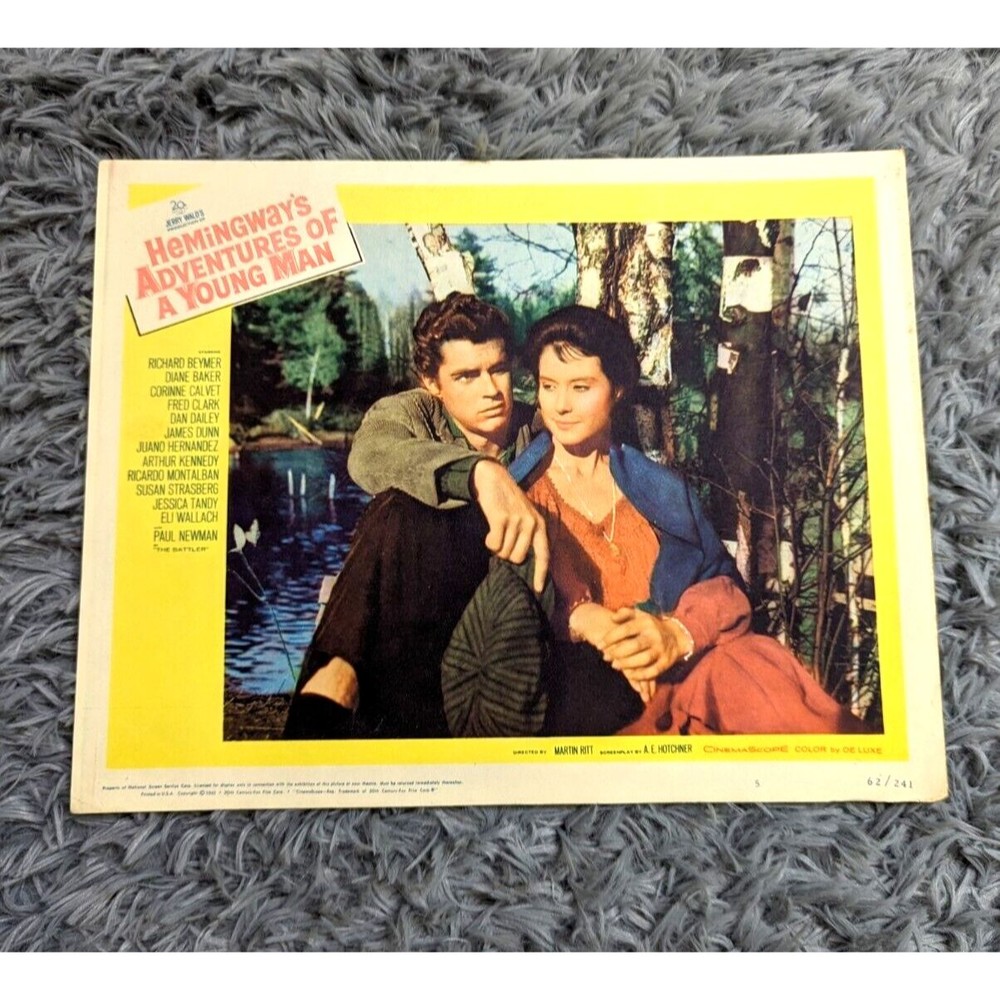 Hemingways Adventures of‎ a Young Man 1962 Lobby Card Movie Posters Adventure